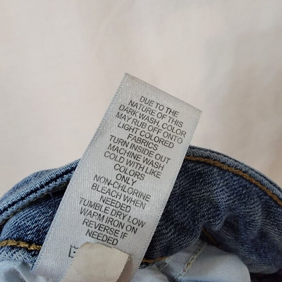 Maurices Womens Button-Up Denim Skirt Distressed Look Size 16 Light Blue - Picture 7 of 9